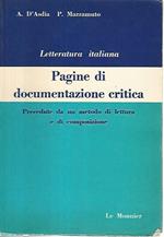 Pagine di documentazione critica