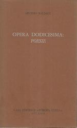 Opera dodicesima:poesie