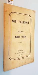 Agli Elettori Di: Lettera Di Massimo D'Azeglio