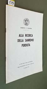 Alla Ricerca Della Sanremo Perduta