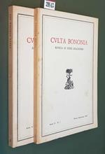 Culta Bononia Rivista Di Studi Bolognesi Anno 2 (Primo E Secondo Semestre) Annata 1970 Completa Di: Direzione