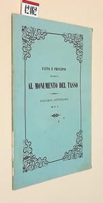 Fatto E Principio Ricordati Al Monumento Del Tasso Discorso Letterario Di V. Anivitti À Tiberini Agli 8 Di Giugno 1857