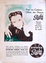 Pubblicità originale francese dei dischi PATHè 1936