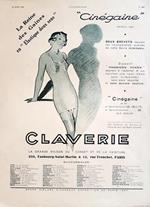 Pubblicità originale francese della corsetteria CLAVERIE 1938