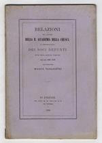 Relazioni sui lavori della R. Accademia della Crusca e commemorazioni dei soci defunti lette nelle adunanze pubbliche degli anni 1869 e 1870