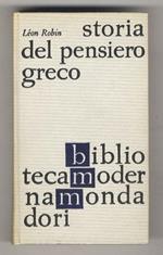 Storia del pensiero greco. Traduzione di Paolo Serini