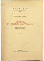 Expositio in cantica canticorum Volume I