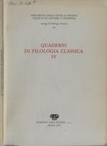 Quaderni di filologia classica IV