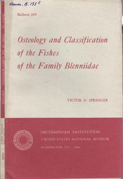 Osteology and Classification of the Fishes of the Family Blenniidae - copertina