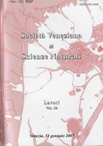 Società Veneziana di Scienze naturali lavori vol. 32 2007