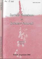 Società Veneziana di Scienze naturali lavori vol. 31 2006