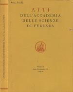 Atti dell'Accademia della scienze di Ferrara volume 76 Anno accademico 176 1998-99