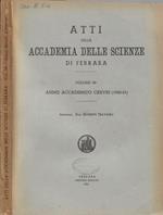 Atti della Accademia delle Scienze di Ferrara Vol. 28° anno accademico CXXVIII (1950-51)
