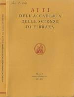 Atti dell'Accademia della scienze di Ferrara volume 78 Anno accademico 178 2000-2001