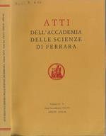 Atti dell'Accademia della scienze di Ferrara volumi 70-71 Anni accademici 170-171 1992-93 1993-94