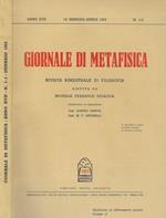 Giornale di metafisica Anno XVII, N.1-2, 1962