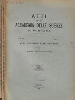 Atti della Accademia delle Scienze di Ferrara Vol. 26° Fasc. 1, 2 anno accademico CXXVI (1948-1949)