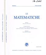 Le matematiche. Fasc.I, II, vol.LXII, anno 2007, 2voll