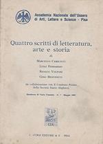 Quattro scritti di letteratura, arte e storia quaderno di Varia Umanità, n. 7, maggio 1987