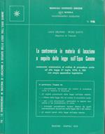 Le controversie in materia di locazione a seguito della legge sull'Equo Canone