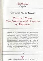 Ricercari Nowau una forma di oralità poetica in Melanesia