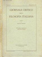 Giornale critico della filosofia Italiana. Fasc.II, serie VI, anno 1996