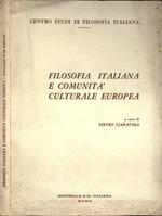 Filosofia italiana e comunità culturale europea