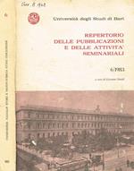 Repertorio delle pubblicazioni e delle attività seminariali