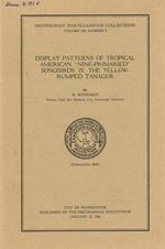 Display patterns of tropical american nine-primaried songbirds IV. The yellow-rumped tanager