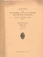 Atti della accademia delle scienze dell'istituto di Bologna. Classe di scienze fiiche. Anno 271. Rendiconti serie XIII, tomo X, 1983-1983, fasc.I/II