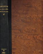 Archives d'anatomie microscopique. Tome XVII