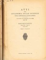 Atti della accademia delle scienze dell'istituto di Bologna. Classe di scienze fisiche Anno 265. Rendiconti serie XIII, tomo IV, 1976-1977, Fasc.I, II