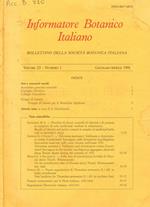 Informatore botanico italiano. Bollettino della societa botanica italiana. Vol.23, fasc.1, gennaio-aprile 1991