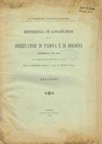 Differenza di longitudine fra gli osservatori di Padova e di Bologna determianata nel 1897