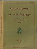 Storia, antropologia e scienze del linguaggio anno X fascicolo 3 settembre-dicembre 1995