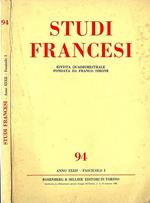 Studi francesi. Anno XXXII n. 94 - I