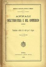 Annali dell'industria e del commercio 1882. Commissione centrale dei valori per le dogane