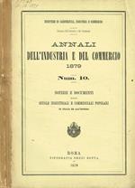 Annali dell'industria e del commercio 1879. Num.10. Notizie e documenti sulle scuole industriali e commerciali popolari in Italia ed all'estero