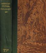 The american journal of philology. Vol.XLIII, 1922