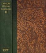 The American journal of philology. Vol.XXXVIII, 1917