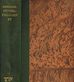 The american journal of philology. Vol.XXXVII, 1916