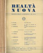 Realtà nuova N.7,8,9,11 anno XVIII -1953