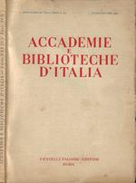 Accademie e Biblioteche D'Italia, anno XXXIII, nuova serie, n. 4 - 5, luglio - ottobre 1965