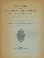 Memorie della R. Accademia delle scienze dell'istituto di Bologna. Classe di scienze morali. Serie II, tomo X, serie III, tomi I-III