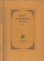 Rivista di letteratura italiana - vol. 1985 - III, 1