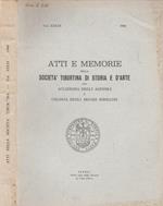 Atti e Memorie della Società Tiburtina di Storia e d'Arte già Accademia degli Agevoli e Colonia degli Arcadi Sibillini