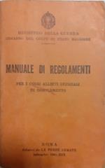 Manuale di regolamenti per i corsi allievi ufficiali di completamento