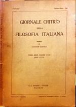 Giornale critico della filosofia italiana. Fondato da Giovanni Gentile. Terza Serie, Volume XXIII, Anno XLVIII