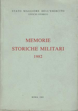 Memorie storiche militari 1982 - copertina