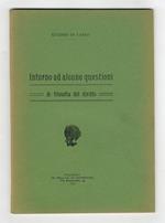 Intorno ad alcune questioni di filosofia del diritto